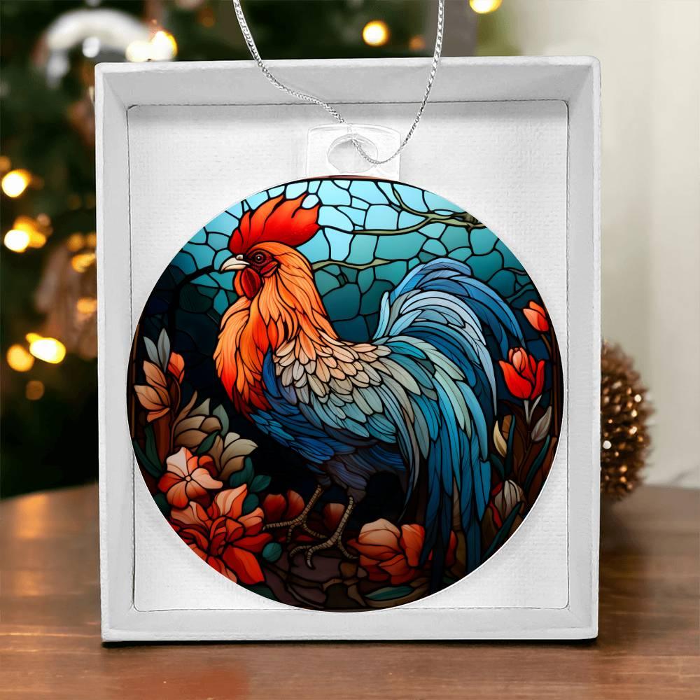 Rooster Acrylic Keepsake Ornament