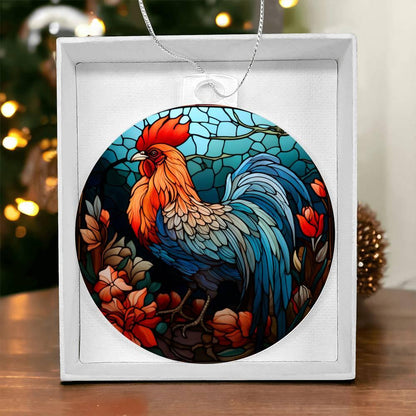 Rooster Acrylic Keepsake Ornament