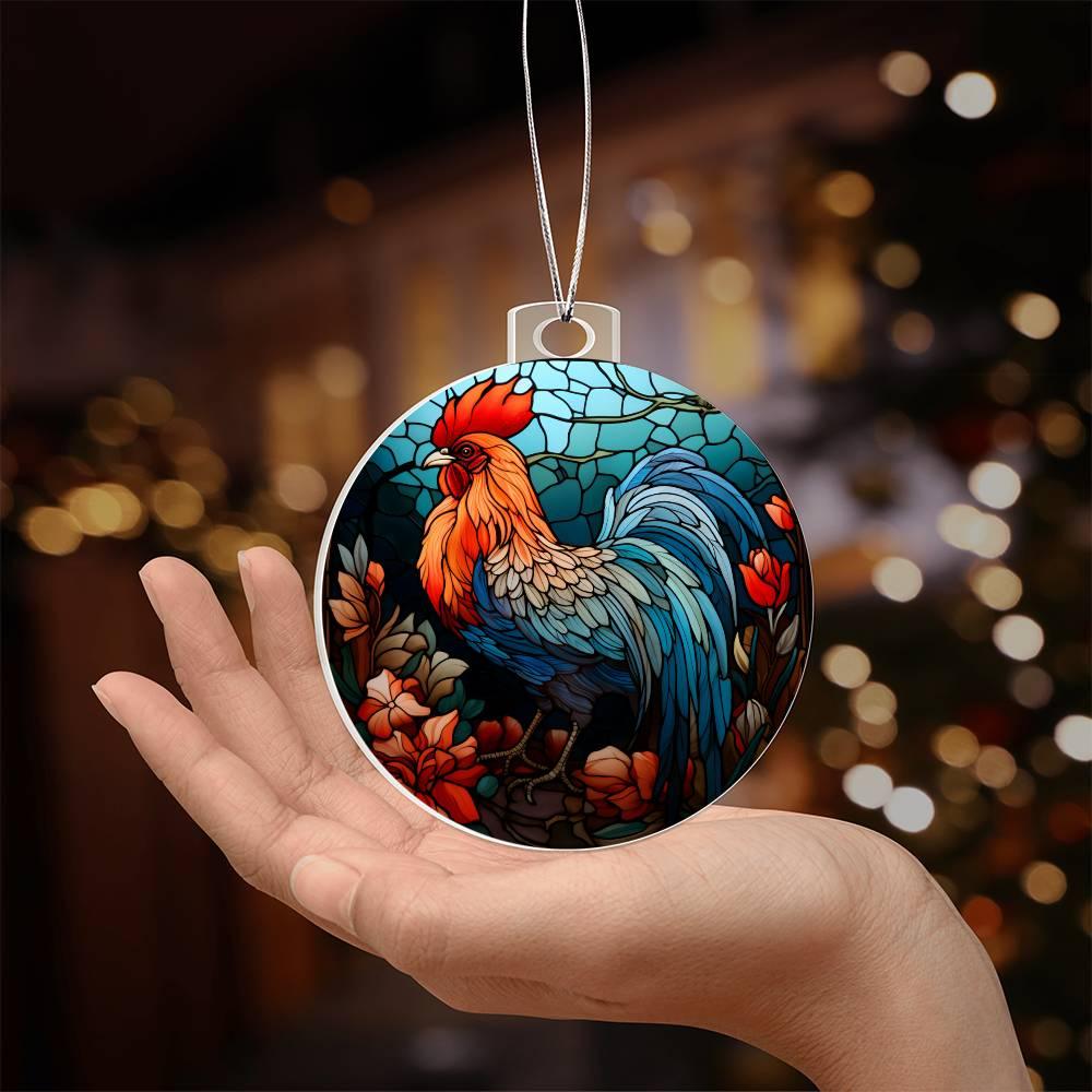 Rooster Acrylic Keepsake Ornament