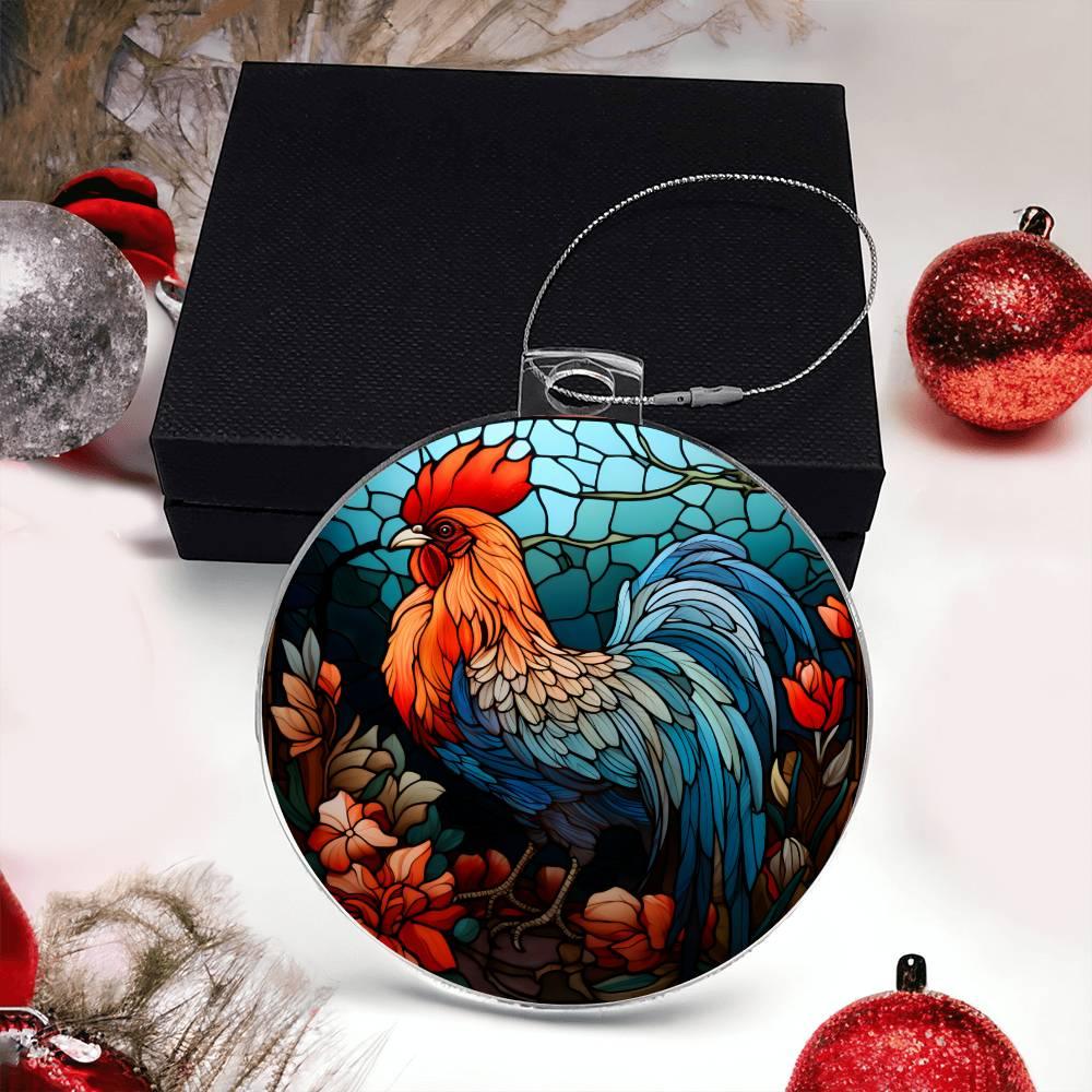 Rooster Acrylic Keepsake Ornament