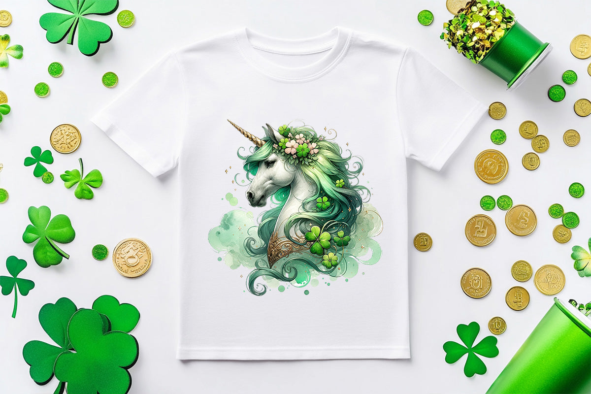 Magical Irish Unicorn St. Patrick's Day T-Shirt – Enchanting Lucky Charm Tee - Mallard Moon Gift Shop