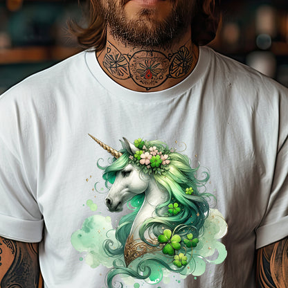 Magical Irish Unicorn St. Patrick's Day T-Shirt – Enchanting Lucky Charm Tee - Mallard Moon Gift Shop