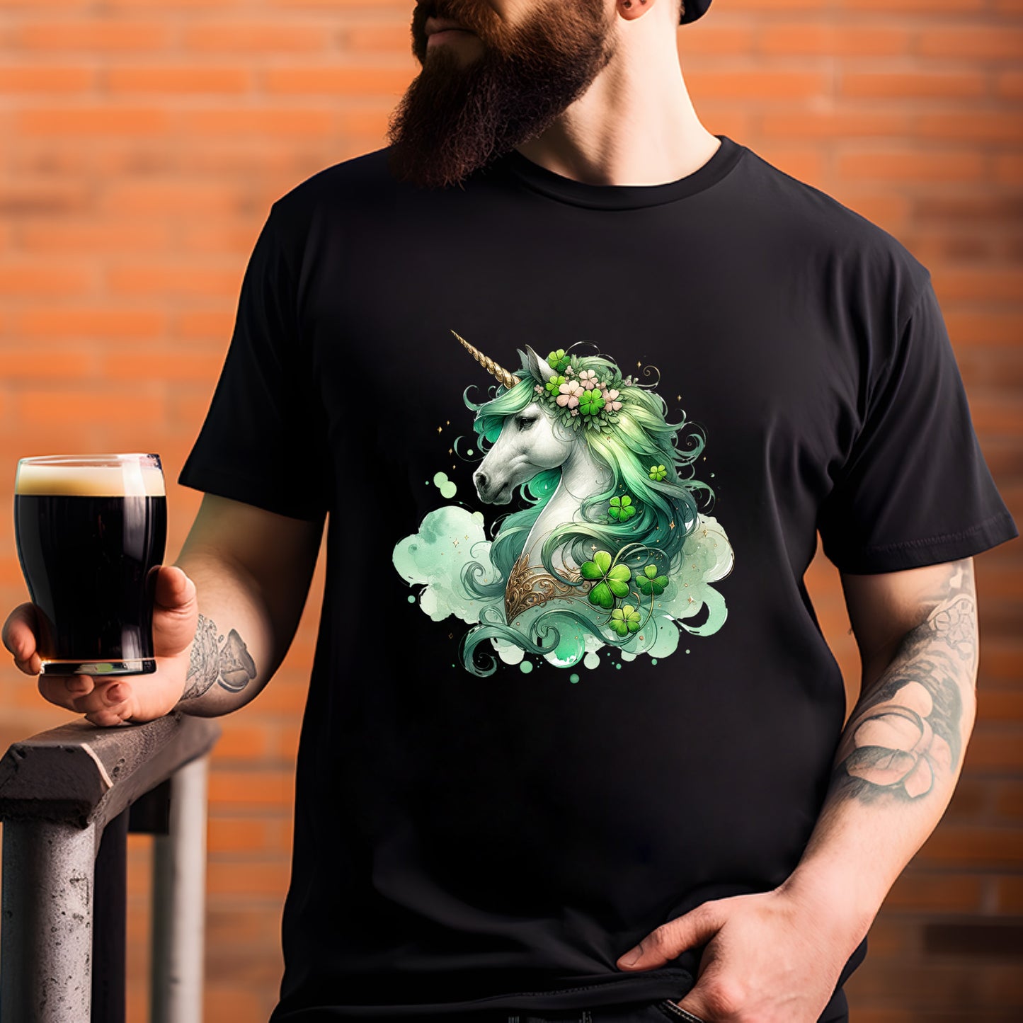 Magical Irish Unicorn St. Patrick's Day T-Shirt – Enchanting Lucky Charm Tee - Mallard Moon Gift Shop