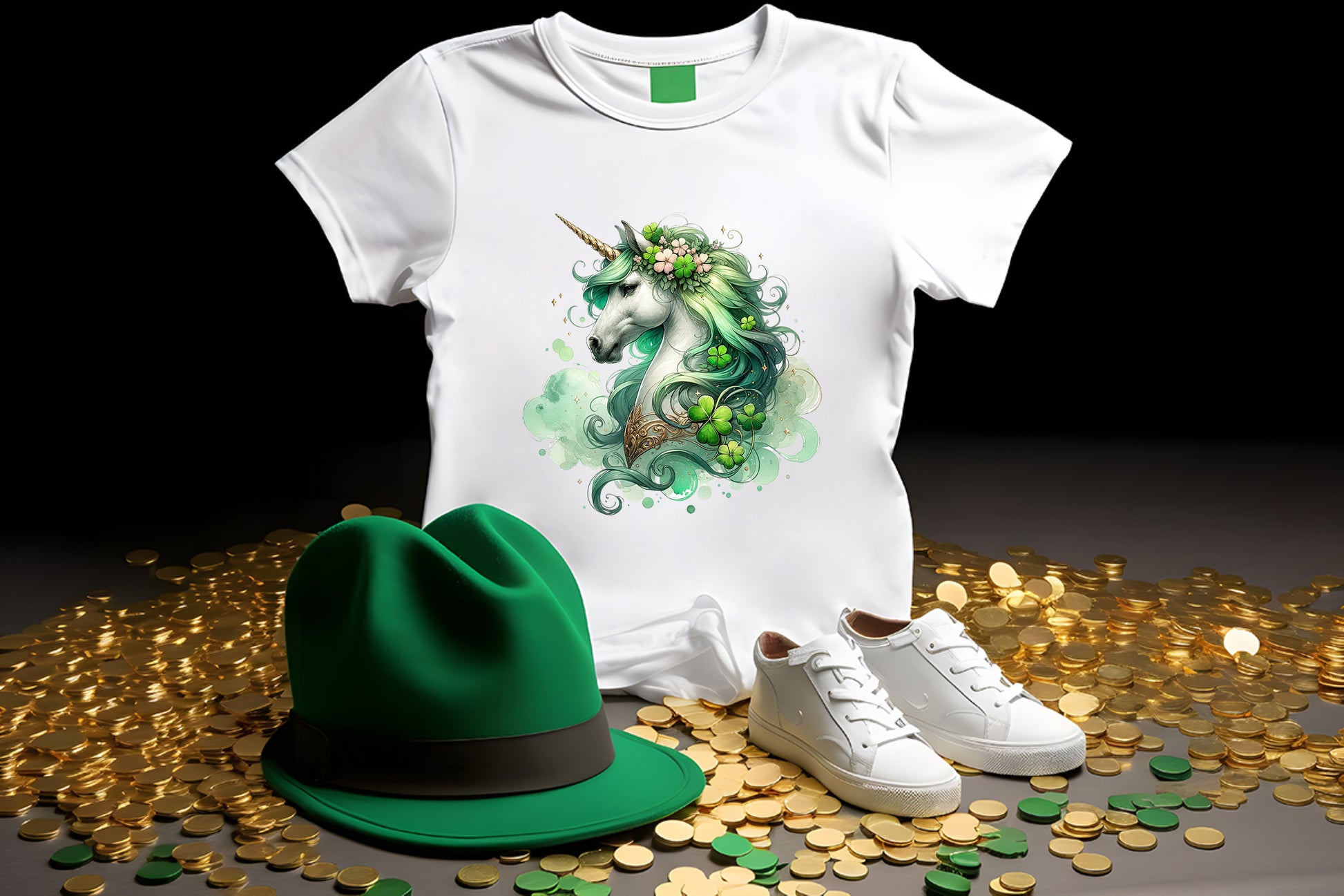 Magical Irish Unicorn St. Patrick's Day T-Shirt – Enchanting Lucky Charm Tee - Mallard Moon Gift Shop