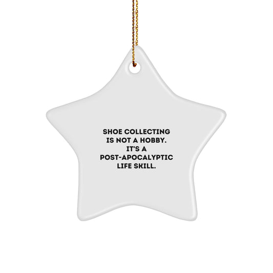 Shoe Collecting Gifts from Friends, Shoe Collecting Enthusiasts, or Family - Funny Star Ornament for Christmas