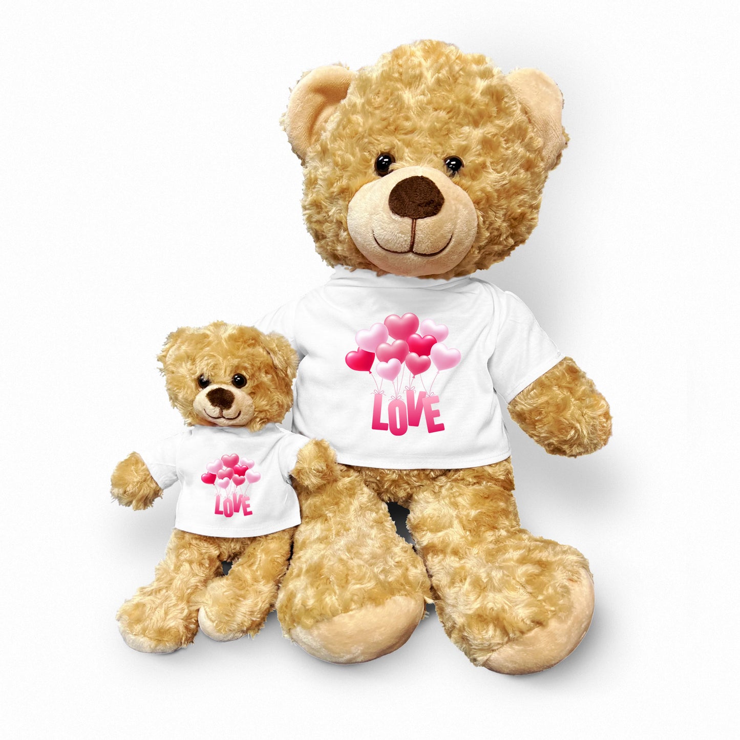 Love is in the Air - Plush Lamb, Panda, or Teddy Bear with Tee Shirt - Mallard Moon Gift Shop