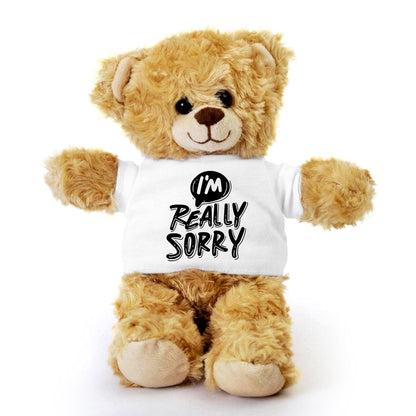 Apology Gift - I Am Really Sorry - Plush Lamb, Panda, or Teddy Bear with Tee Shirt - Mallard Moon Gift Shop