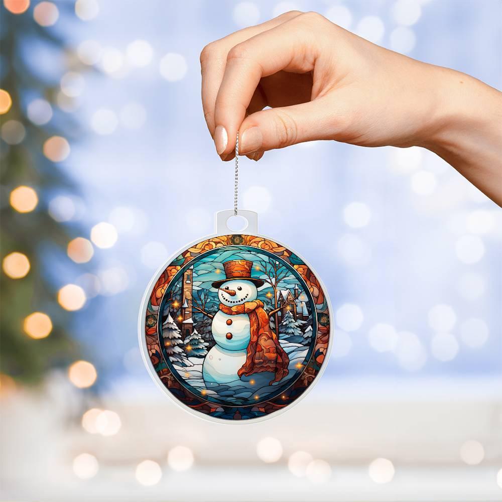 Snowman Acrylic Keepsake Ornament