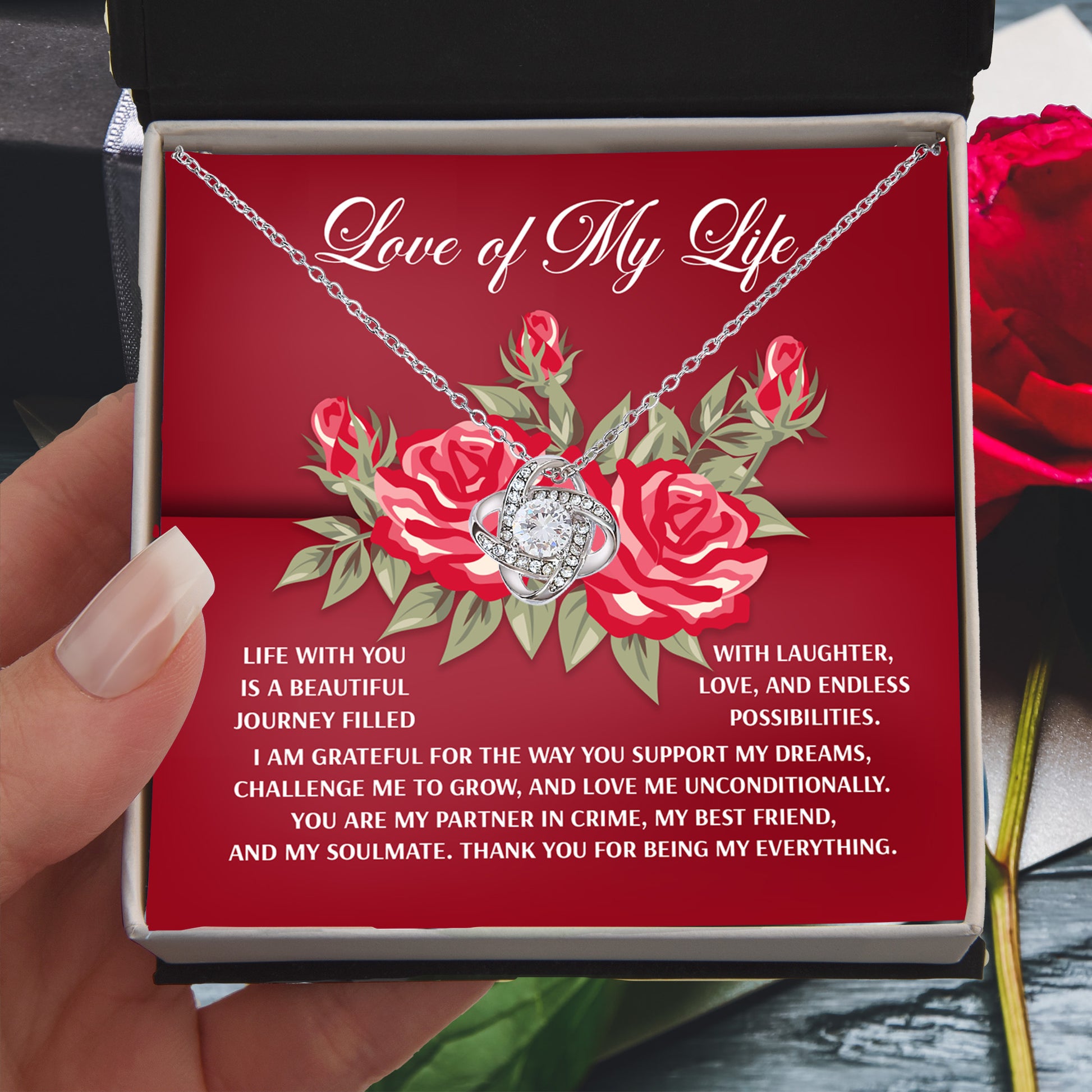To the Love of My Life – Romantic Soulmate Necklace with Meaningful Message - Mallard Moon Gift Shop