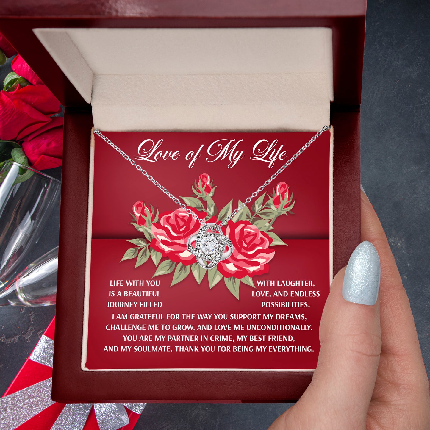 To the Love of My Life – Romantic Soulmate Necklace with Meaningful Message - Mallard Moon Gift Shop