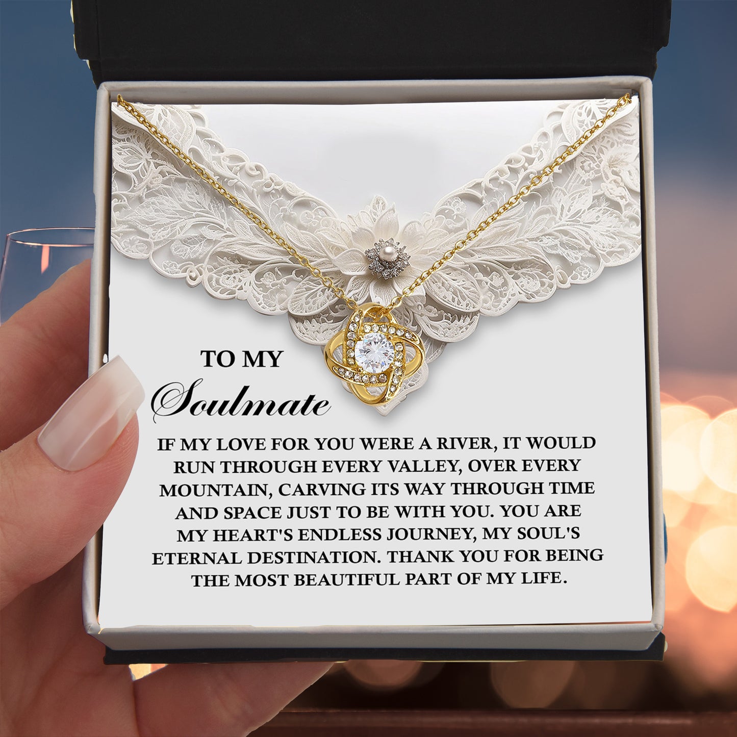 Romantic Love Knot Necklace – Celebrate Your Endless Journey Together - Mallard Moon Gift Shop