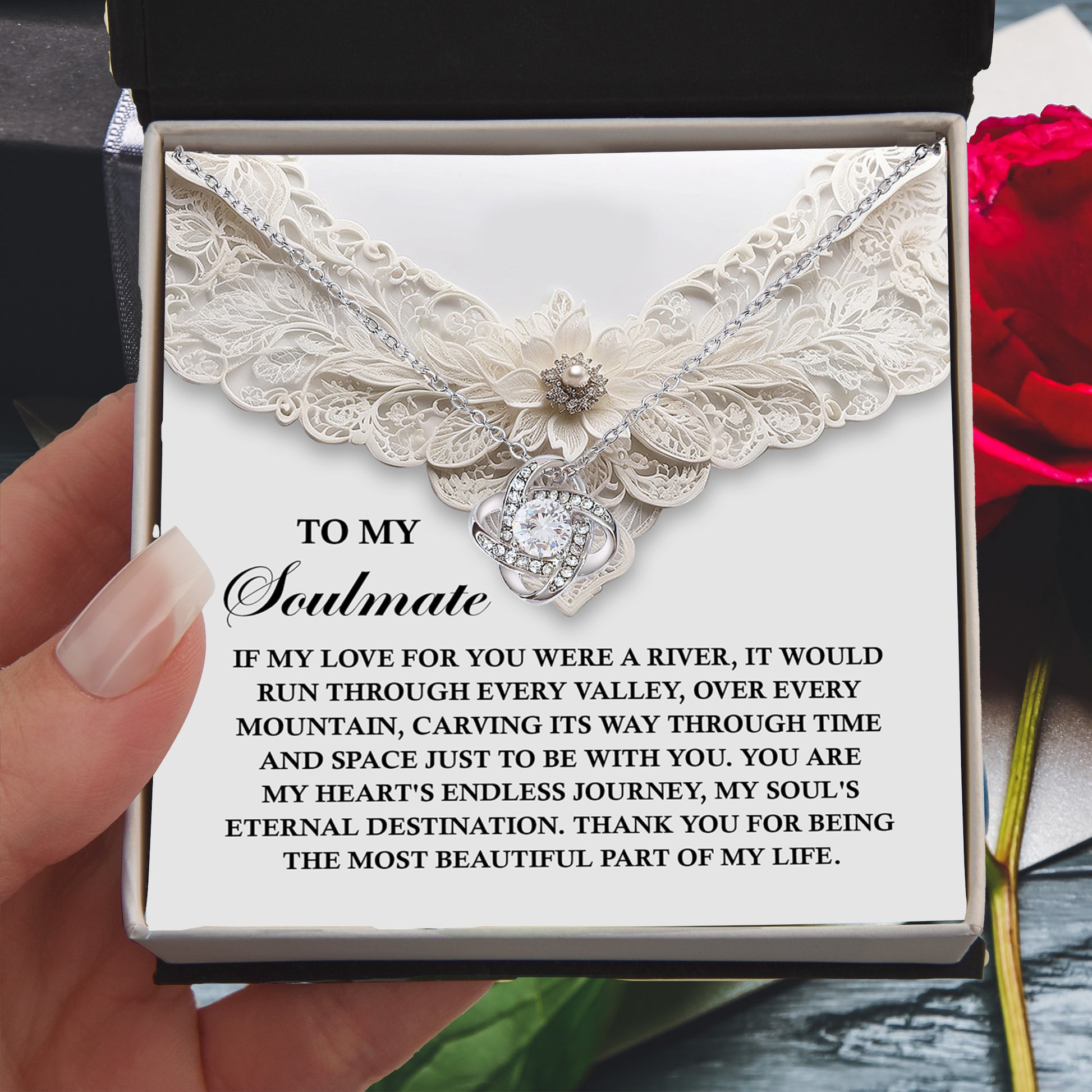Romantic Love Knot Necklace – Celebrate Your Endless Journey Together - Mallard Moon Gift Shop