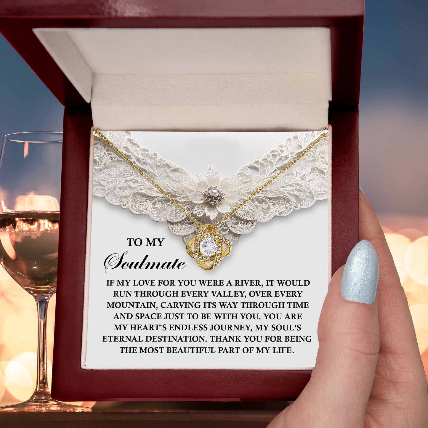 Romantic Love Knot Necklace – Celebrate Your Endless Journey Together - Mallard Moon Gift Shop