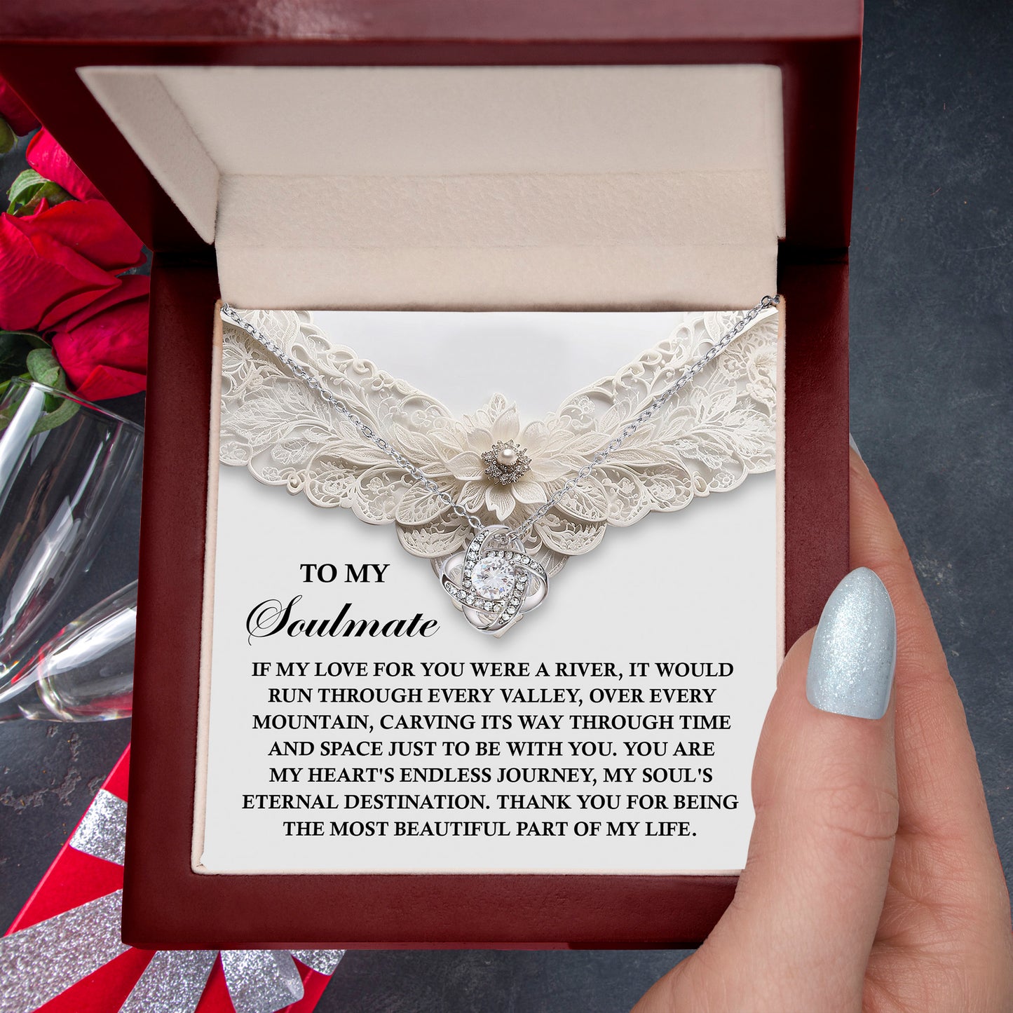 Romantic Love Knot Necklace – Celebrate Your Endless Journey Together - Mallard Moon Gift Shop