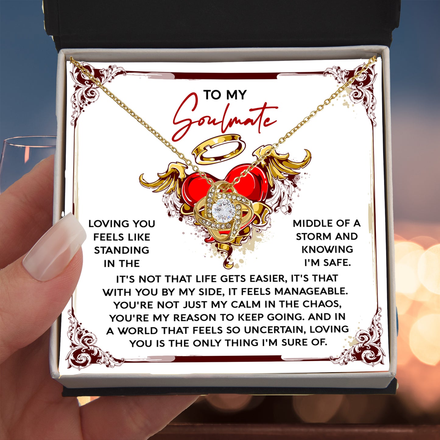 Heartfelt Soulmate Necklace – Celebrate the Calm and Strength She Brings - Mallard Moon Gift Shop