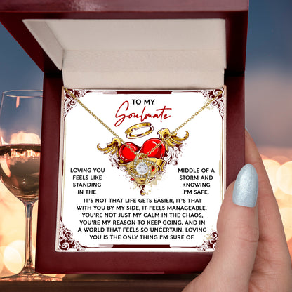 Heartfelt Soulmate Necklace – Celebrate the Calm and Strength She Brings - Mallard Moon Gift Shop