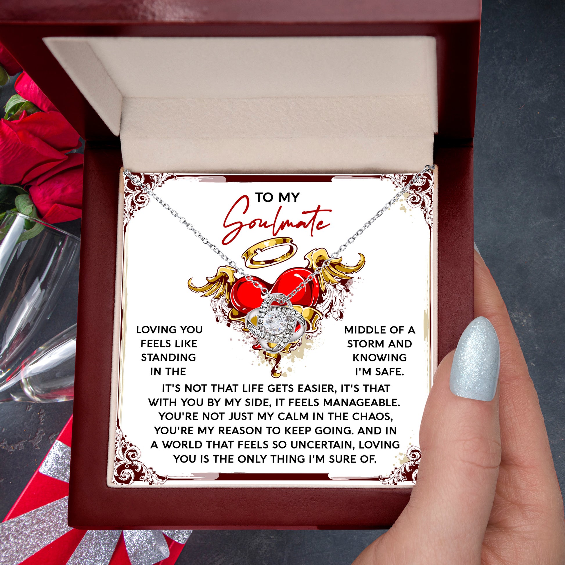 Heartfelt Soulmate Necklace – Celebrate the Calm and Strength She Brings - Mallard Moon Gift Shop