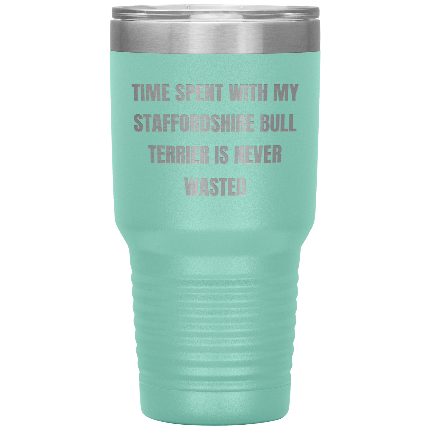 Staffordshire Bull Terrier Dog Lovers Inspired Funny Gifts for Him Her Time Spent With My Staffordshire Bull Terrier Is Never Wasted Tumbler - Mallard Moon Gift Shop