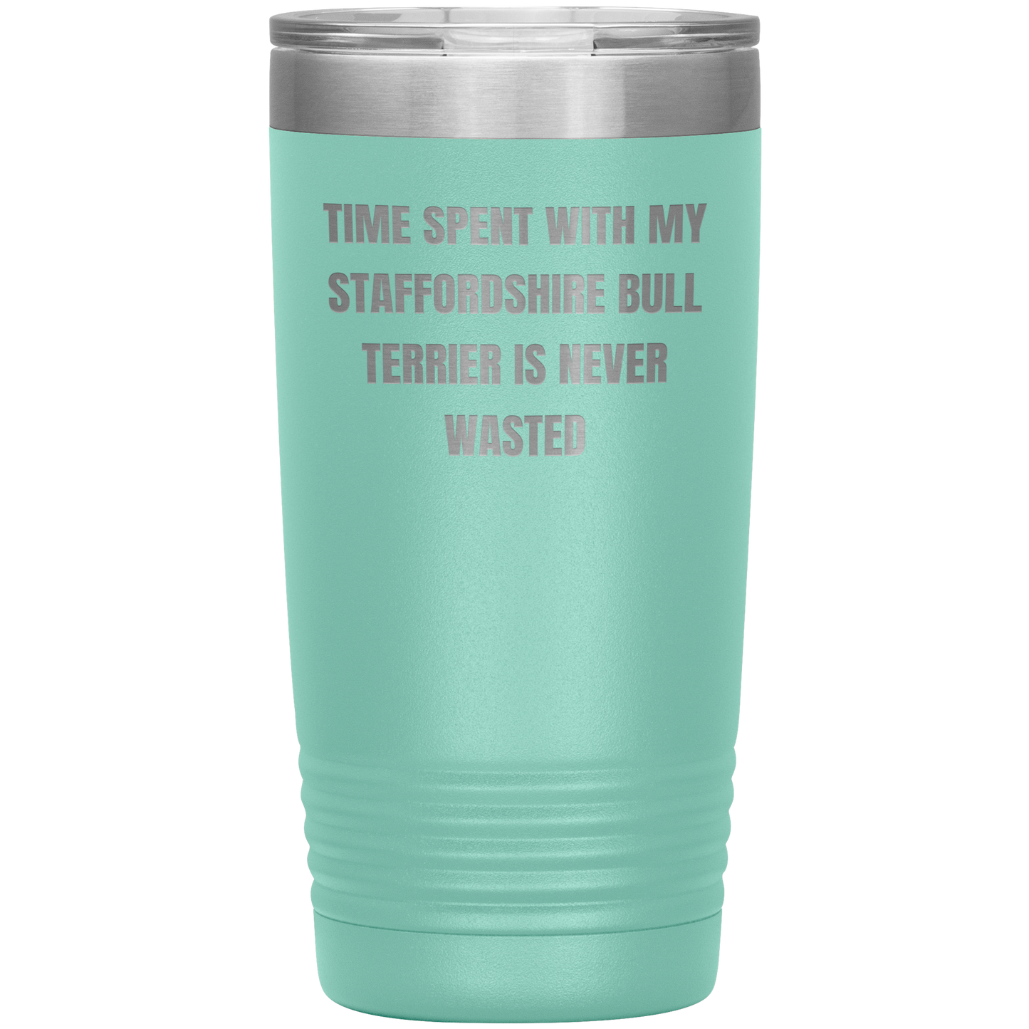 Staffordshire Bull Terrier Dog Lovers Inspired Funny Gifts for Him Her Time Spent With My Staffordshire Bull Terrier Is Never Wasted Tumbler - Mallard Moon Gift Shop