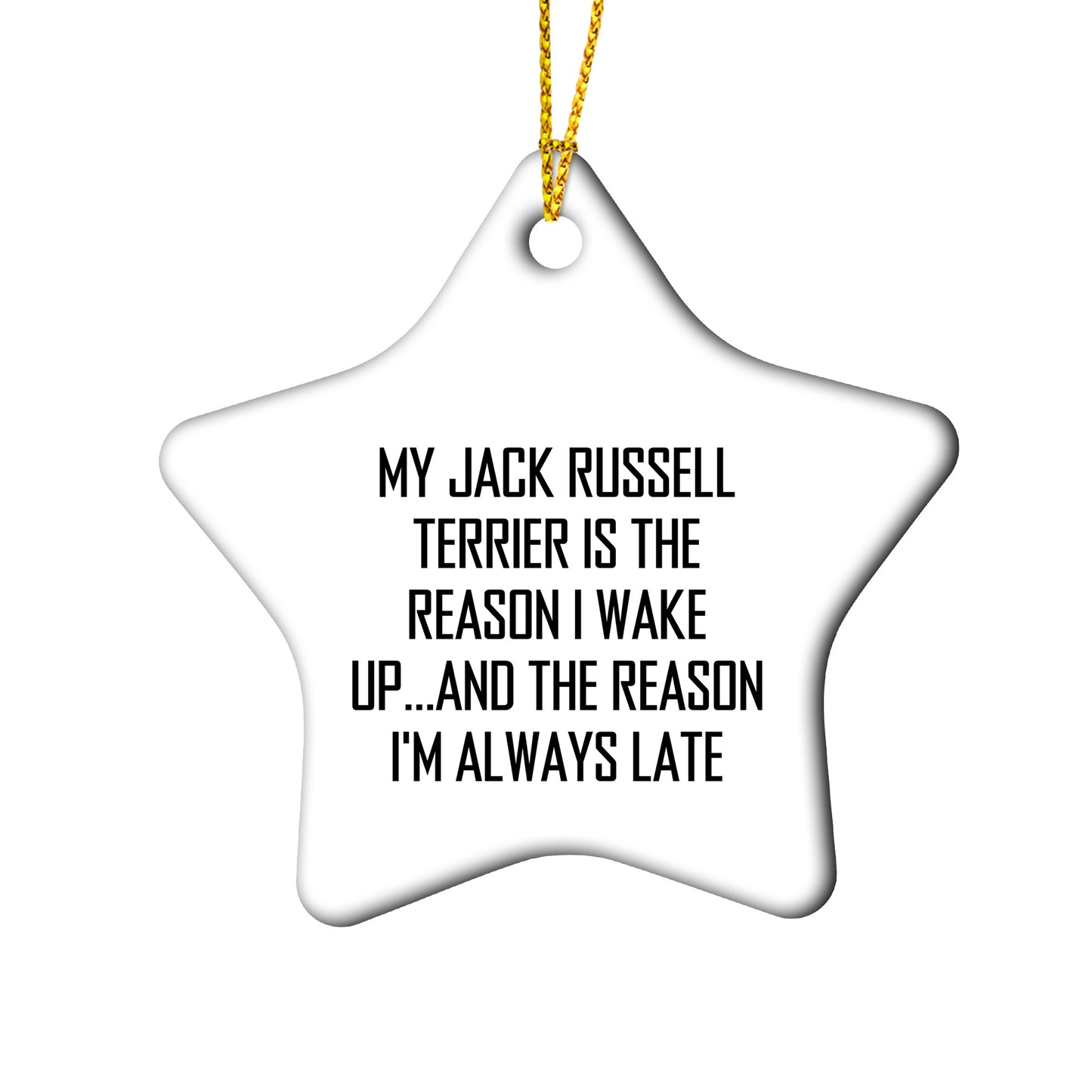 Funny Jack Russell Terrier Dog Gifts from Friends, Christmas Unique Circle Ornaments