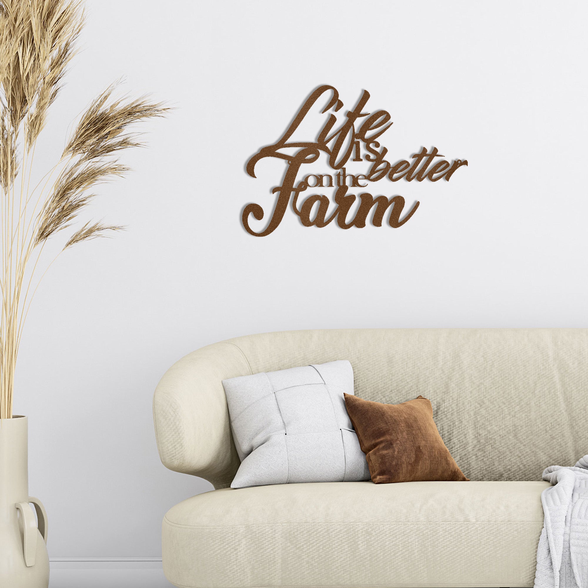 Life is Better on the Farm Quote Indoor Outdoor Steel Wall Sign - Mallard Moon Gift Shop