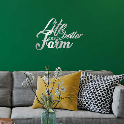 Life is Better on the Farm Quote Indoor Outdoor Steel Wall Sign - Mallard Moon Gift Shop