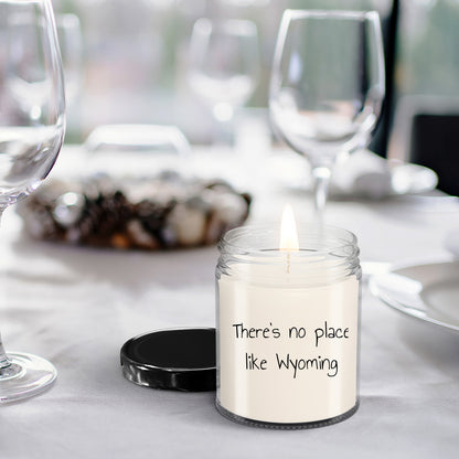 Wyoming's Best Kept Secret: 9oz Vanilla Soy Candle, There's No Place Like Wyoming - Mallard Moon Gift Shop