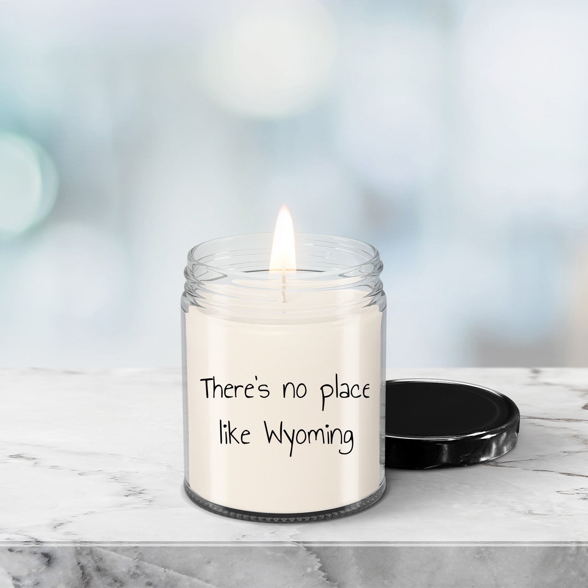 Wyoming's Best Kept Secret: 9oz Vanilla Soy Candle, There's No Place Like Wyoming - Mallard Moon Gift Shop