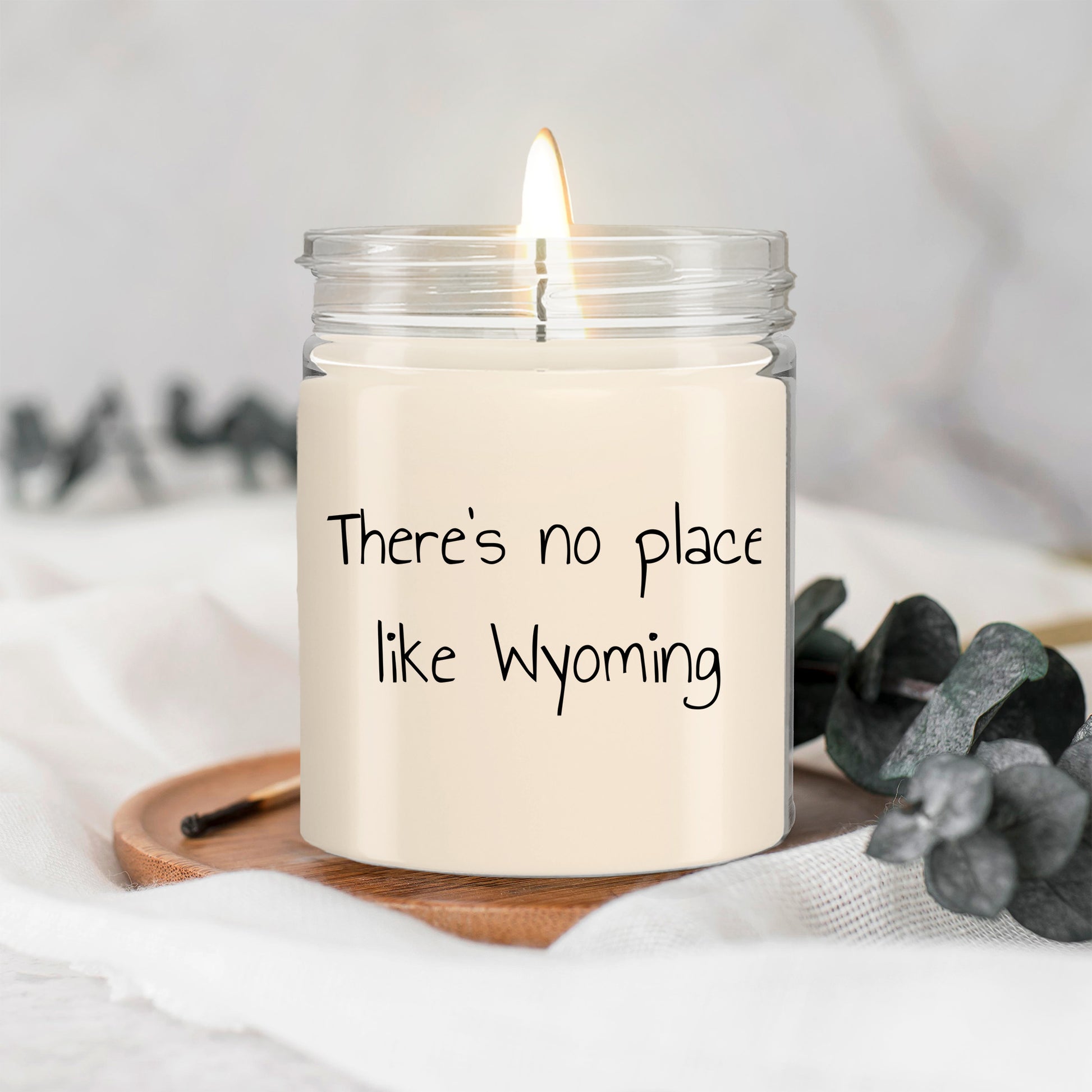 Wyoming's Best Kept Secret: 9oz Vanilla Soy Candle, There's No Place Like Wyoming - Mallard Moon Gift Shop