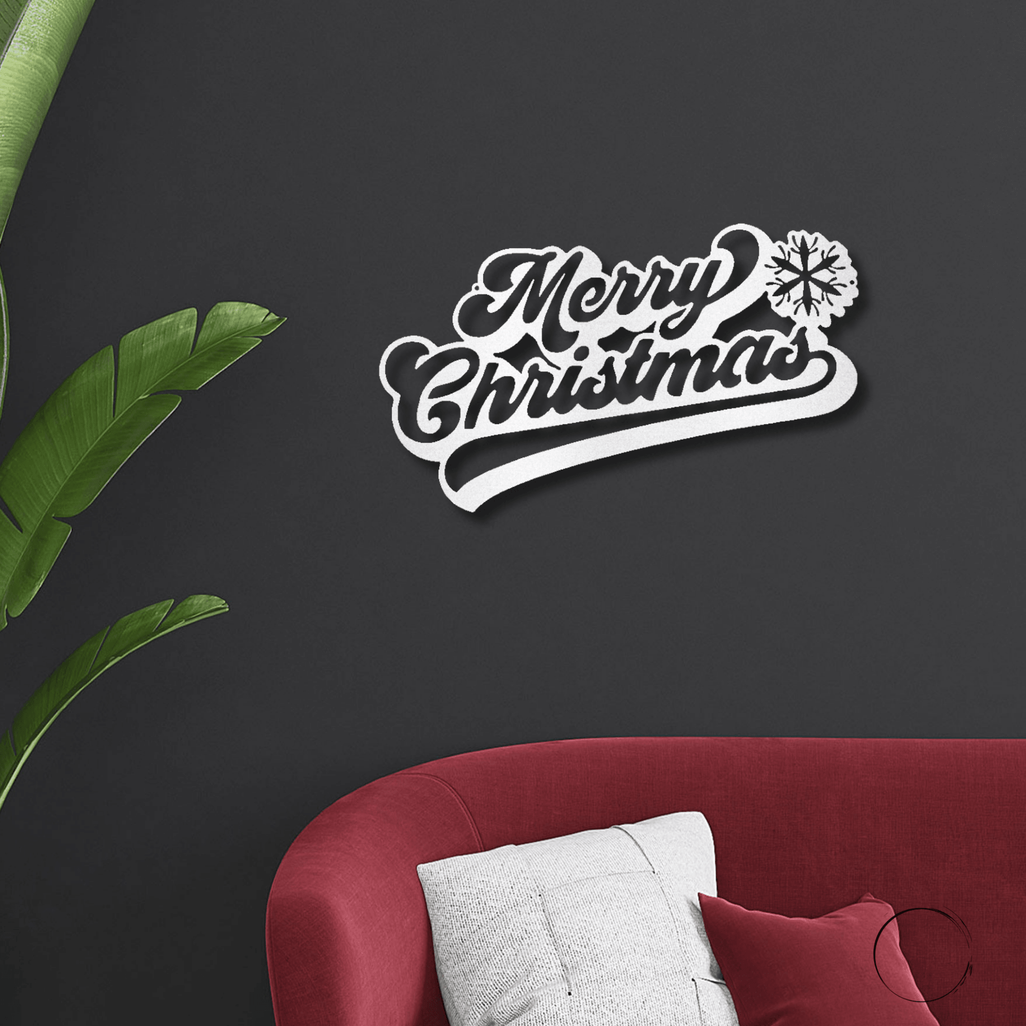 Classic "Merry Christmas" Metal Wall Sign - Bring Holiday Cheer to Any Room - Mallard Moon Gift Shop