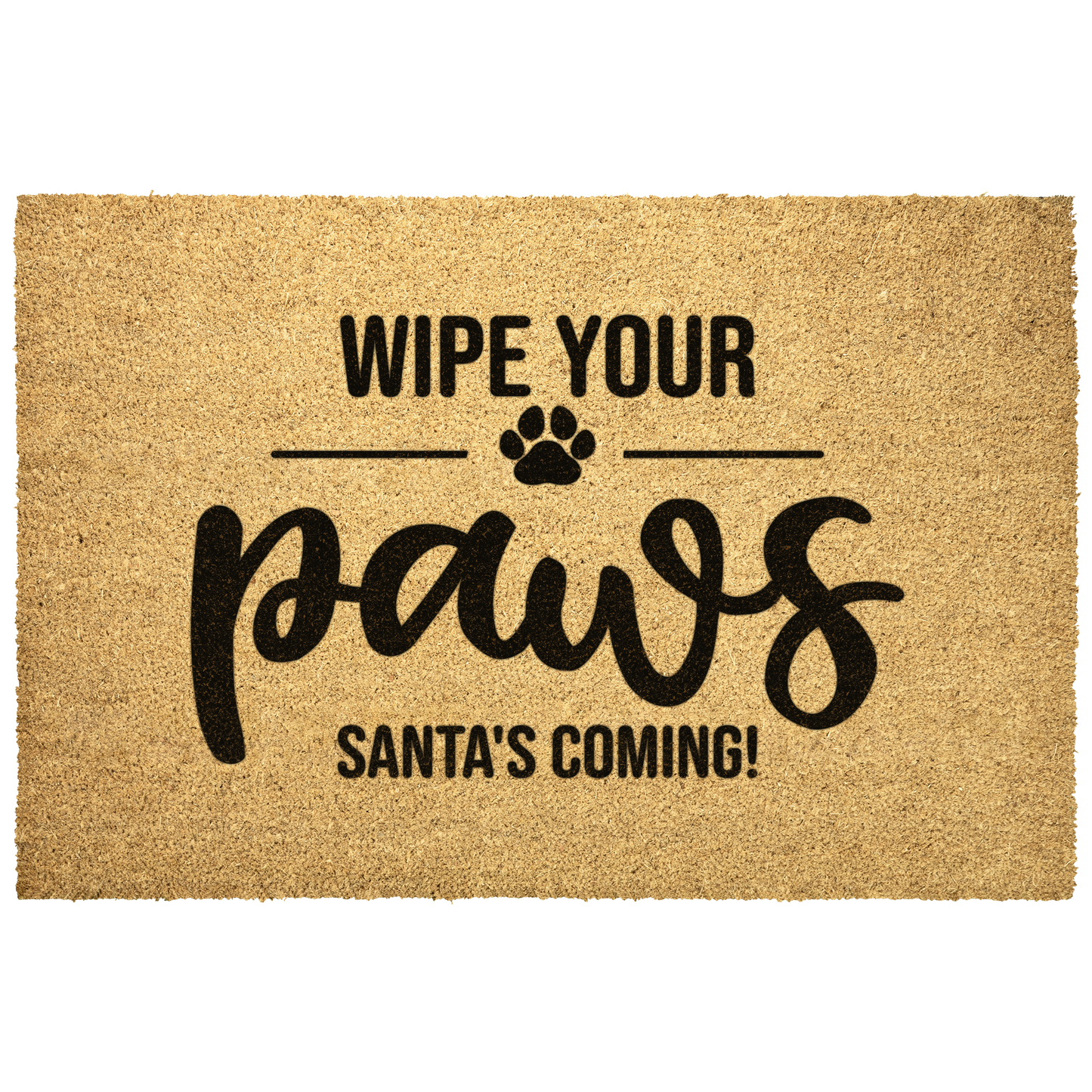 Wipe_Your_Paws__Santas_Coming_Chr_Outdoor_Mat_Main_Mockup.png