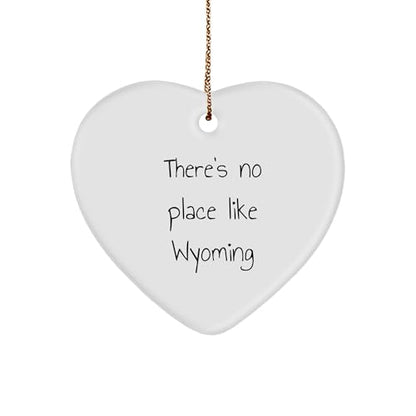 Wyoming Heart Ornament- 'There's No Place Like Wyoming', Christmas Gifts