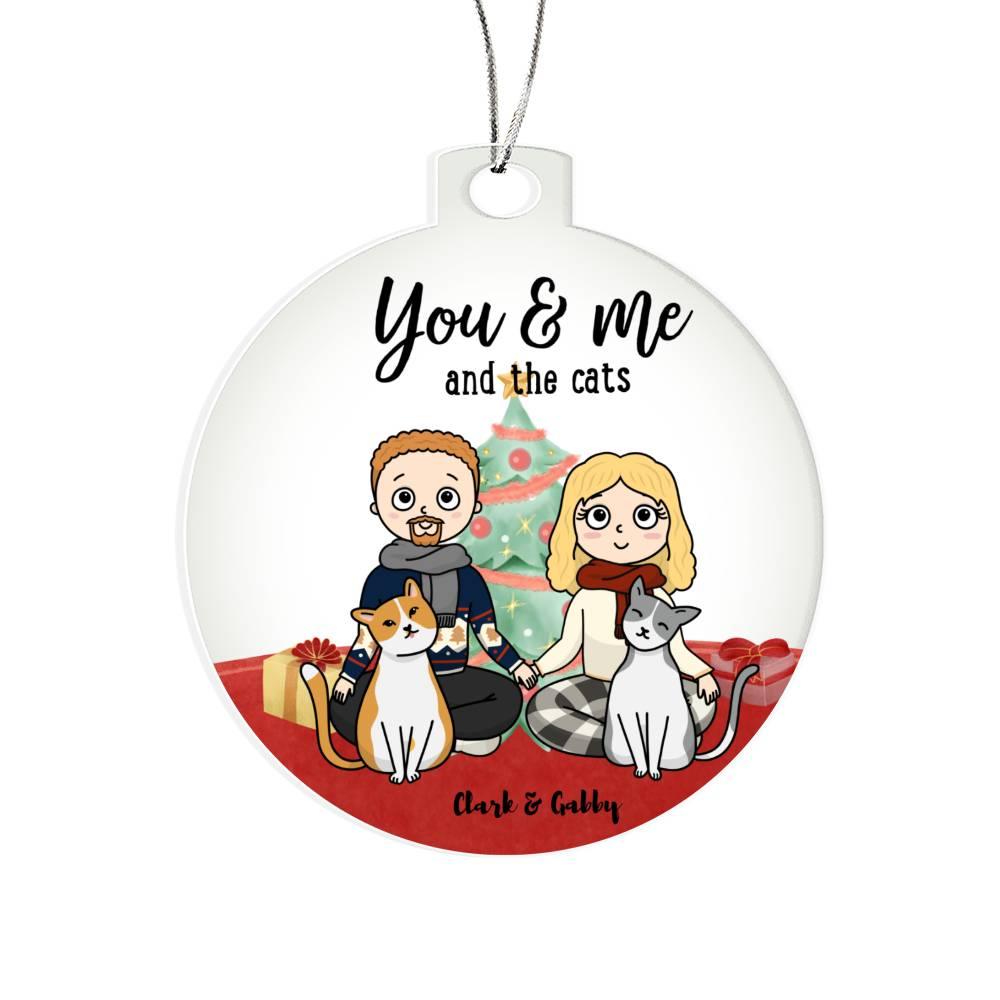 You and me and the Cats Acrylic Keepsake Ornament
