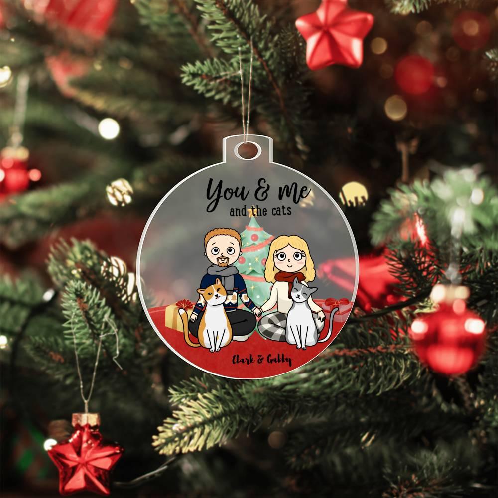 You and me and the Cats Acrylic Keepsake Ornament