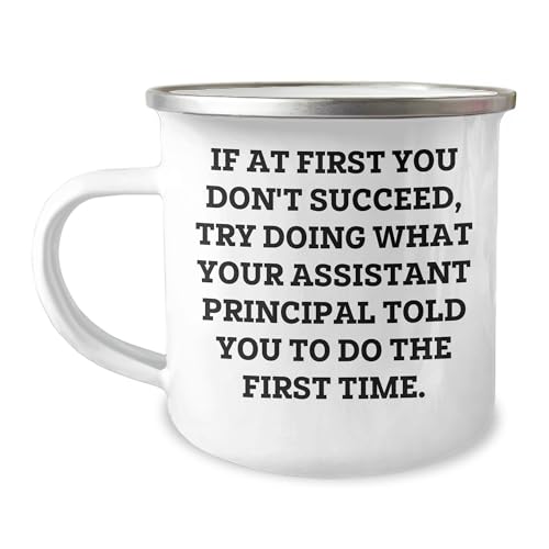 Assistant Principal Camping Mug, Funny Quote, Christmas Unique Gift for Men, Women, Coworkers, or Family - Mallard Moon Gift Shop