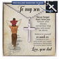 To My Son – Personalized Cross Necklace from Dad | Engraved Stainless Steel Faith Pendant Gift for Son - Mallard Moon Gift Shop