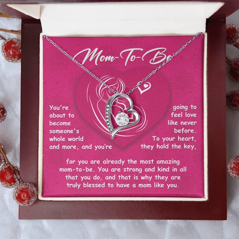 Gift for the Mom To Be You Will Soon Be Someone's Whole World Forever Love Heart Pendant Necklace - Mallard Moon Gift Shop