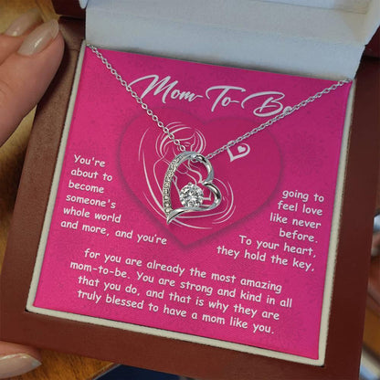 Gift for the Mom To Be You Will Soon Be Someone's Whole World Forever Love Heart Pendant Necklace - Mallard Moon Gift Shop