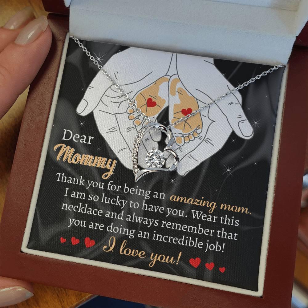 Gift for the Expectant Mom You are Doing An Incredible Job Forever Love Heart Pendant Necklace - Mallard Moon Gift Shop