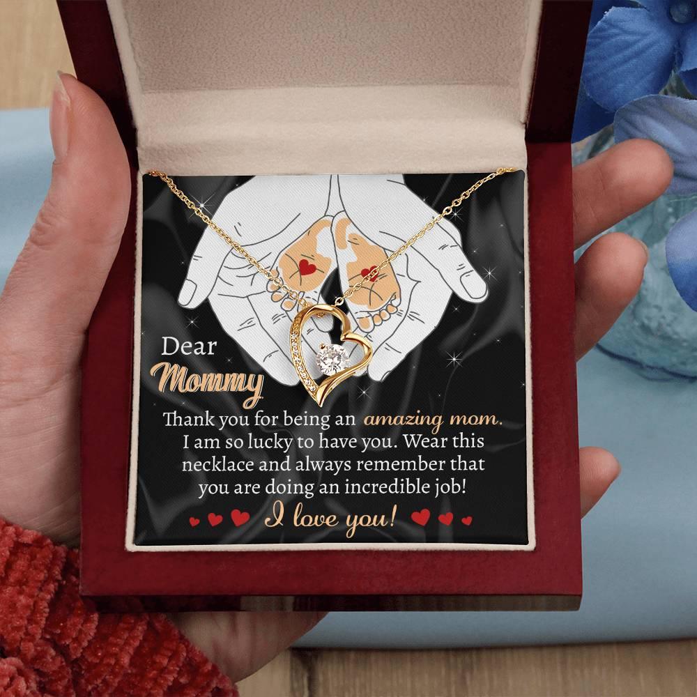 Gift for the Expectant Mom You are Doing An Incredible Job Forever Love Heart Pendant Necklace - Mallard Moon Gift Shop