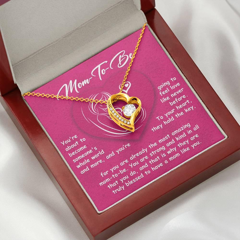 Gift for the Mom To Be You Will Soon Be Someone's Whole World Forever Love Heart Pendant Necklace - Mallard Moon Gift Shop