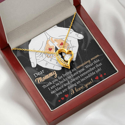 Gift for the Expectant Mom You are Doing An Incredible Job Forever Love Heart Pendant Necklace - Mallard Moon Gift Shop