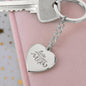 Mom Gift Personalized Engraved Heart Shaped Keychain Love You Mom - Mallard Moon Gift Shop