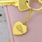 Mom Gift Personalized Engraved Heart Shaped Keychain Love You Mom - Mallard Moon Gift Shop