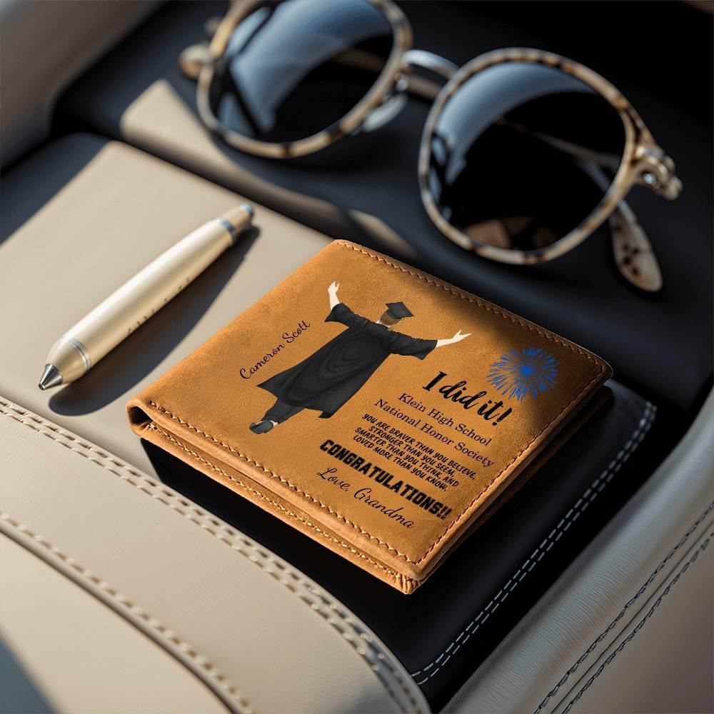 Custom Graduation Leather Wallet