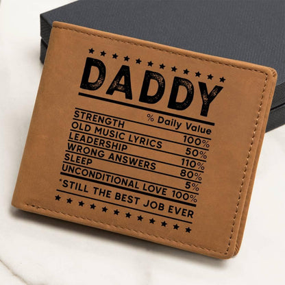 Dad Recipe Leather Wallet Father Gift - Mallard Moon Gift Shop