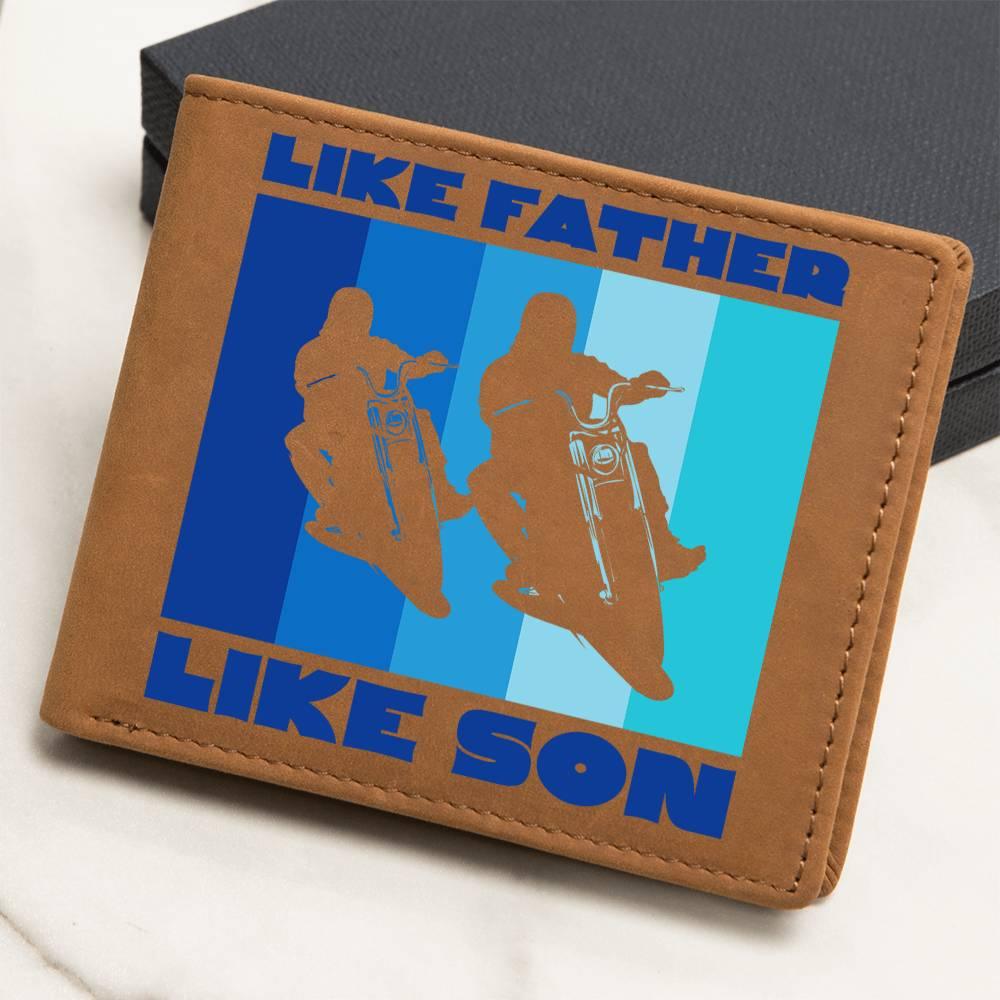 Like Father Like Son Motorcycle Leather Wallet - Mallard Moon Gift Shop
