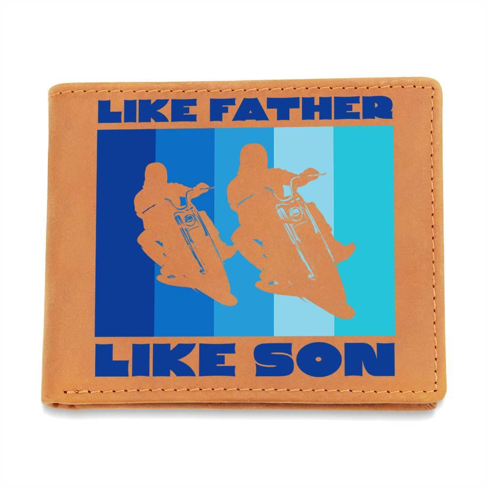 Like Father Like Son Motorcycle Leather Wallet - Mallard Moon Gift Shop