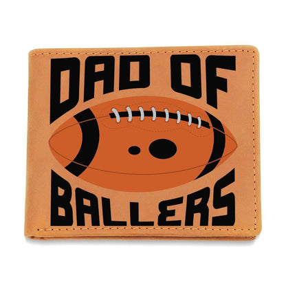 Dad of Ballers Leather Wallet - Mallard Moon Gift Shop