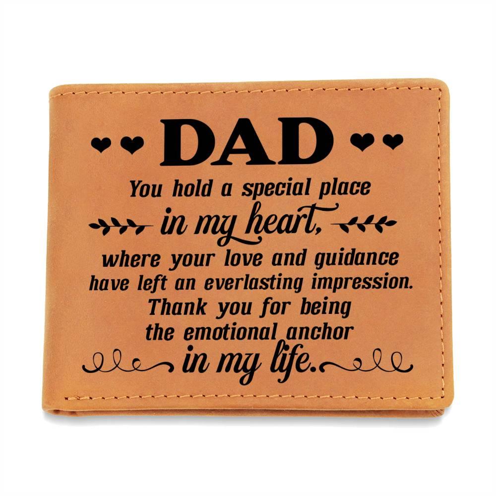 Dad Gift You Hold a Special Place in my Heart Leather Wallet - Mallard Moon Gift Shop